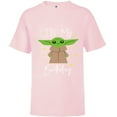 thumbnail image 1 of Star Wars The Mandalorian The Child It's My Birthday - Short Sleeve T-Shirt for Kids - Customized-Soft Pink, 1 of 5