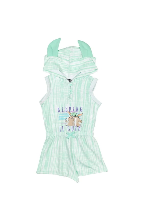 The Mandalorian The Child Little Girls French Terry Costume Romper Toddler to Big Kid