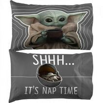 Star Wars The Mandalorian The Child Nap Time Reversible Pillowcase, Multi Color