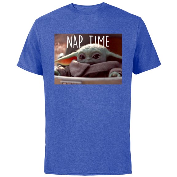 Star Wars The Mandalorian The Child Nap Time - Short Sleeve Cotton T-Shirt for Adults - Customized-Royal Heather