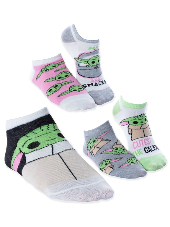 The Mandalorian The Child Naps and Snacks No-Show Ankle Socks 5 Pair (9-11)