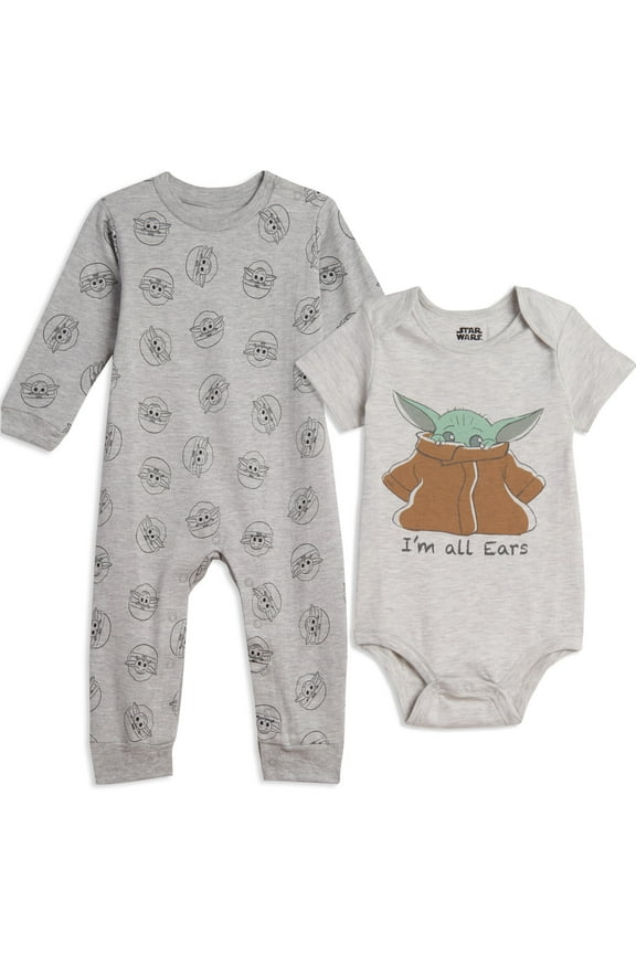 The Mandalorian The Child Newborn Baby Boys Snap Coverall and Bodysuit Newborn to Toddler