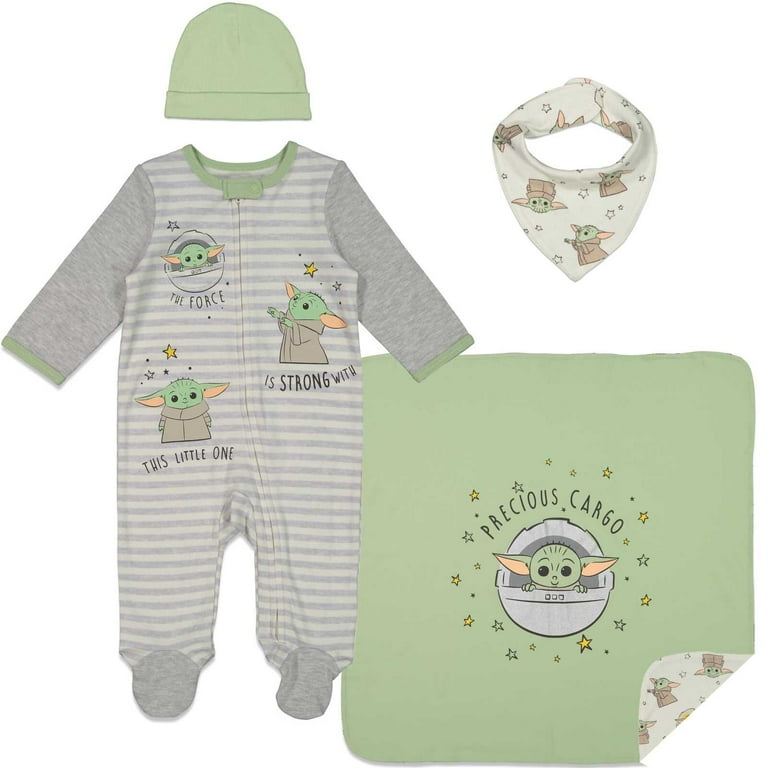 Star Wars The Mandalorian The Child Newborn Baby Boys Zip Up Sleep