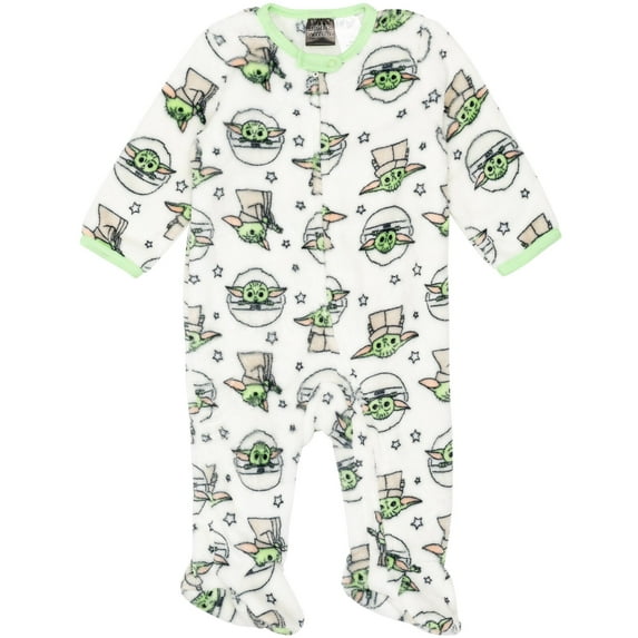 Star Wars The Mandalorian The Child Newborn Baby Boys Zip Up Sleep N' Play Newborn to Infant