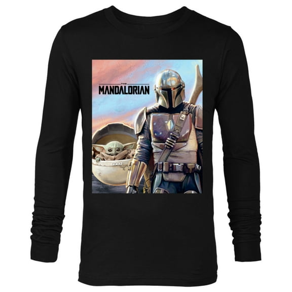 Star Wars The Mandalorian The Child Painting - Long Sleeve T-Shirt for Men - Customized-Black