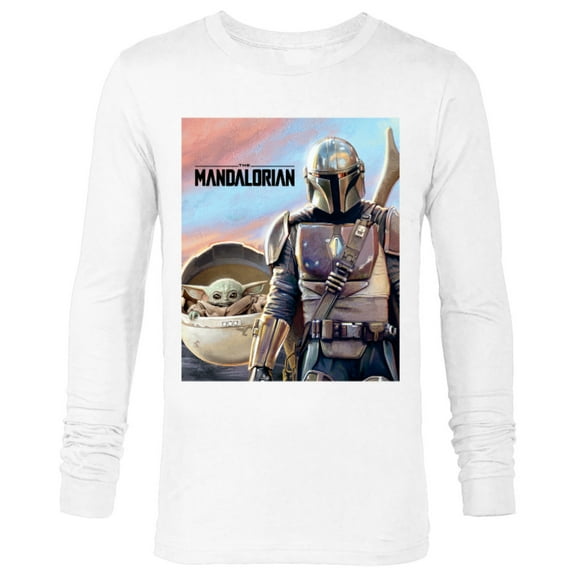 Star Wars The Mandalorian The Child Painting - Long Sleeve T-Shirt for Men - Customized-White