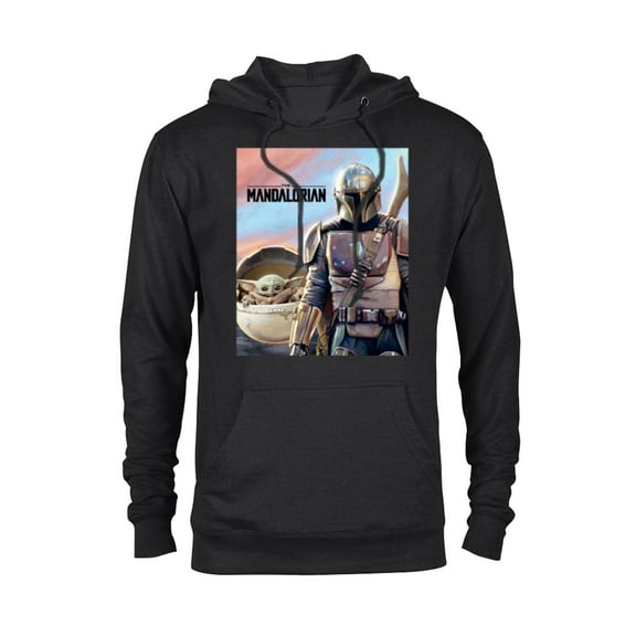 Star Wars The Mandalorian The Child Painting - Pullover Hoodie for Adults - Customized-Black