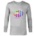 thumbnail image 1 of Star Wars The Mandalorian Grogu in Cute Pastel Easter Egg - Long Sleeve T-Shirt for Men - Customized-Athletic Heather, 1 of 5
