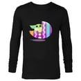 thumbnail image 1 of Star Wars The Mandalorian Grogu in Cute Pastel Easter Egg - Long Sleeve T-Shirt for Men - Customized-Black, 1 of 5