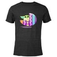 thumbnail image 1 of Star Wars The Mandalorian The Child Pastel Easter Eggs - Short Sleeve Blended T-Shirt for Adults - Customized-Black, 1 of 5
