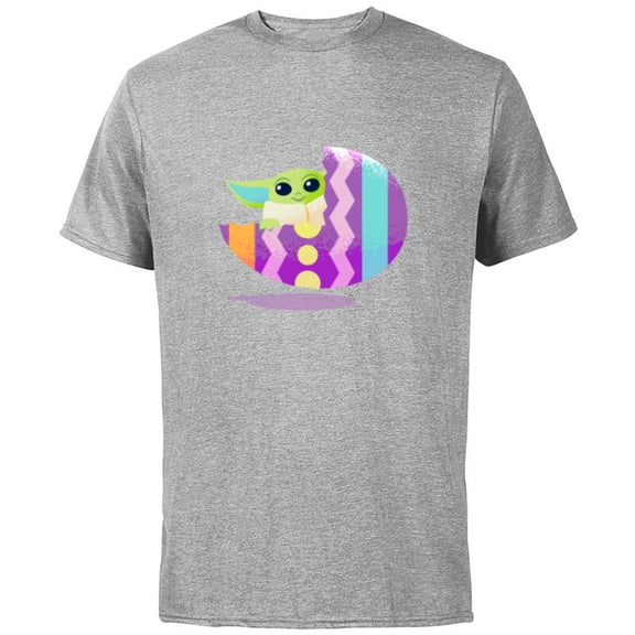 Star Wars The Mandalorian The Child Pastel Easter Eggs - Short Sleeve Cotton T-Shirt for Adults - Customized-Athletic Heather