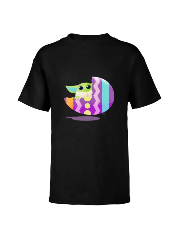 The Mandalorian The Child Pastel Easter Eggs - Short Sleeve T-Shirt for Kids - Customized-Black
