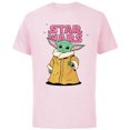 thumbnail image 1 of Star Wars The Mandalorian The Child Pink Bubble Letters - Short Sleeve Cotton T-Shirt for Adults - Customized-Soft Pink, 1 of 5