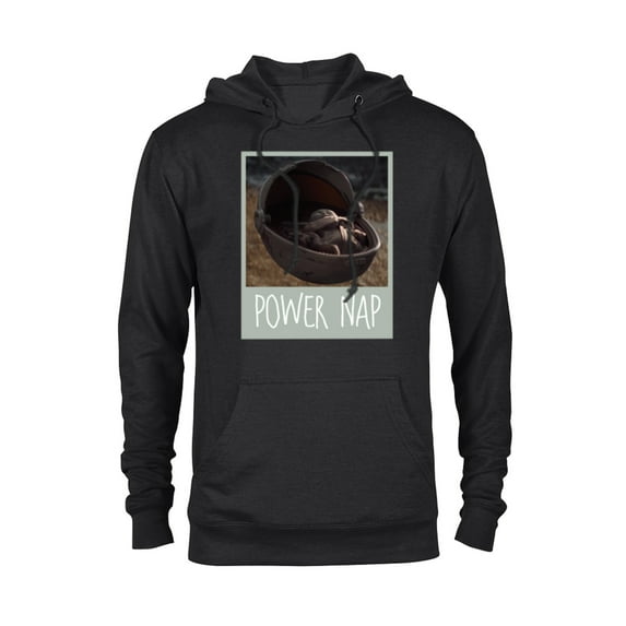Star Wars The Mandalorian The Child Power Nap - Pullover Hoodie for Adults - Customized-Black
