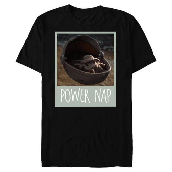 Star Wars The Mandalorian The Child Power Nap - Short Sleeve Blended T-Shirt for Adults - Customized-Black