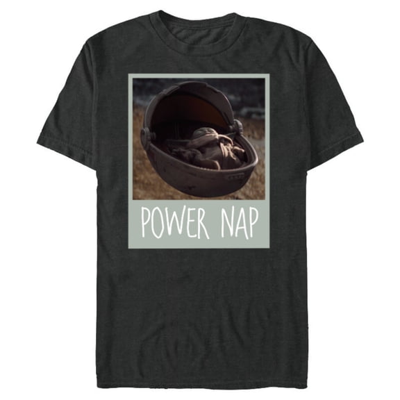 Star Wars The Mandalorian The Child Power Nap - Short Sleeve Blended T-Shirt for Adults - Customized-Dark Heather