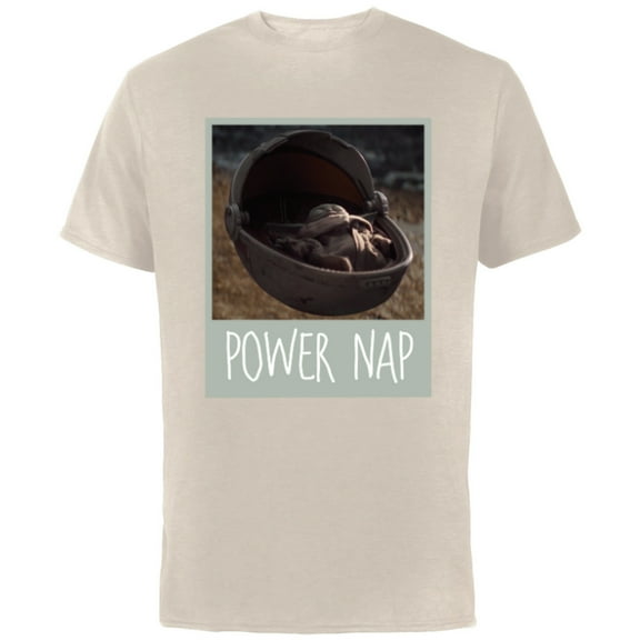 Star Wars The Mandalorian The Child Power Nap - Short Sleeve Cotton T-Shirt for Adults - Customized-Natural