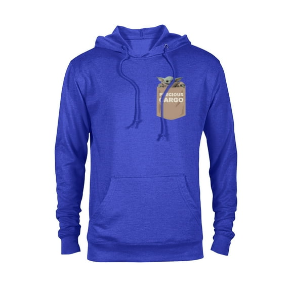 Star Wars The Mandalorian The Child Precious Cargo Pocket - Pullover Hoodie for Adults - Customized-Royal