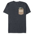 thumbnail image 1 of Star Wars The Mandalorian The Child Precious Cargo Pocket - Short Sleeve Blended T-Shirt for Adults - Customized-Navy Heather, 1 of 5