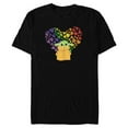 thumbnail image 1 of Star Wars The Mandalorian The Child Rainbow Hearts - Short Sleeve Blended T-Shirt for Adults - Customized-Black, 1 of 5