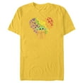 thumbnail image 1 of Star Wars The Mandalorian The Child Rainbow Hearts - Short Sleeve Blended T-Shirt for Adults - Customized-Yellow, 1 of 5