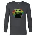 thumbnail image 1 of Star Wars The Mandalorian The Child Rainbow - Long Sleeve T-Shirt for Men - Customized-Charcoal Heather, 1 of 5