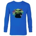 thumbnail image 1 of Star Wars The Mandalorian The Child Rainbow - Long Sleeve T-Shirt for Men - Customized-Navy, 1 of 5