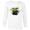 thumbnail image 1 of Star Wars The Mandalorian The Child Rainbow - Long Sleeve T-Shirt for Men - Customized-White, 1 of 5
