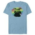 thumbnail image 1 of Star Wars The Mandalorian The Child Rainbow - Short Sleeve Blended T-Shirt for Adults - Customized-Ocean Blue, 1 of 5