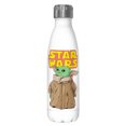 thumbnail image 1 of Star Wars: The Mandalorian The Child Retro Logo Stance  Stainless Steel Water Bottle White 17 oz., 1 of 3