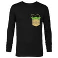 thumbnail image 1 of Star Wars The Mandalorian The Child Satchel - Long Sleeve T-Shirt for Men - Customized-Black, 1 of 5