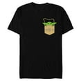 thumbnail image 1 of Star Wars The Mandalorian The Child Satchel - Short Sleeve Blended T-Shirt for Adults - Customized-Black, 1 of 5