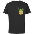 thumbnail image 1 of Star Wars The Mandalorian The Child Satchel - Short Sleeve Cotton T-Shirt for Adults - Customized-Black, 1 of 5