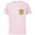 thumbnail image 1 of Star Wars The Mandalorian The Child Satchel - Short Sleeve Cotton T-Shirt for Adults - Customized-Soft Pink, 1 of 5
