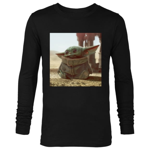 Star Wars The Mandalorian The Child Scene - Long Sleeve T-Shirt for Men - Customized-Black