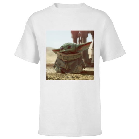 Star Wars The Mandalorian The Child Scene - Short Sleeve T-Shirt for Kids - Customized-White