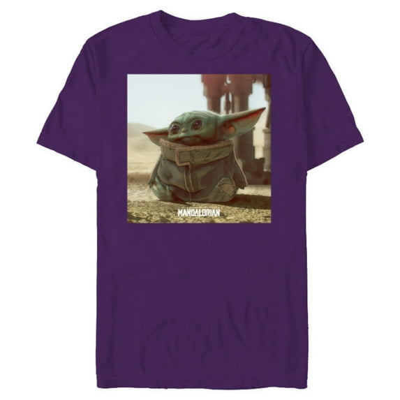 Star Wars The Mandalorian The Child - Short Sleeve Blended T-Shirt for Adults - Customized-Purple