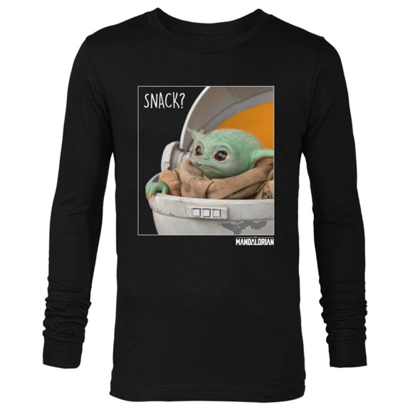 Star Wars The Mandalorian The Child Snack Time - Long Sleeve T-Shirt for Men - Customized-Black