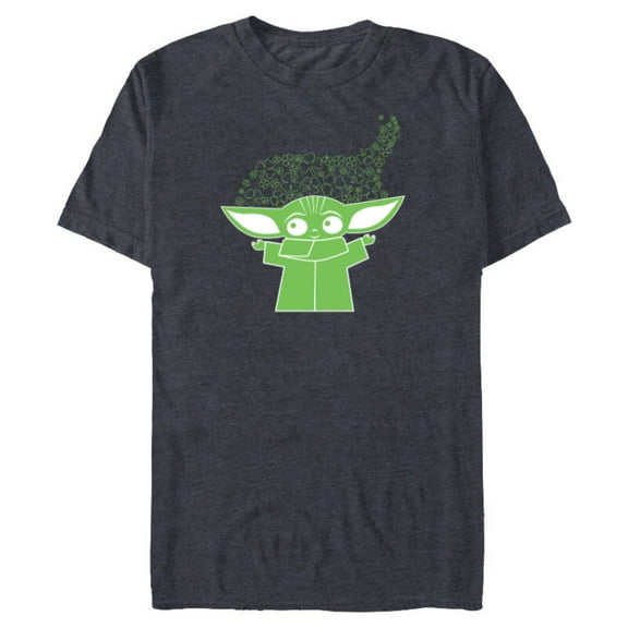 Star Wars The Mandalorian The Child St. Patrick's Day - Short Sleeve Blended T-Shirt for Adults - Customized-Navy Heather