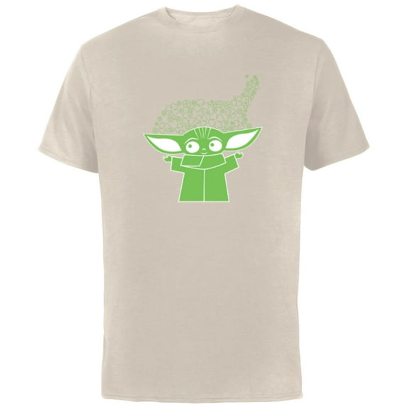 Star Wars The Mandalorian The Child St. Patrick's Day - Short Sleeve Cotton T-Shirt for Adults - Customized-Natural