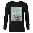 thumbnail image 1 of Star Wars The Mandalorian The Child This Is My Good Side - Long Sleeve T-Shirt for Men - Customized-Black, 1 of 5