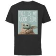 thumbnail image 1 of Star Wars The Mandalorian The Child This Is My Good Side - Short Sleeve Cotton T-Shirt for Adults - Customized-Black, 1 of 5