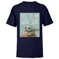 thumbnail image 1 of Star Wars The Mandalorian The Child This Is My Good Side - Short Sleeve T-Shirt for Kids - Customized-Navy, 1 of 5