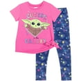 thumbnail image 1 of Star Wars The Mandalorian The Child Toddler Girls T-Shirt and Leggings Outfit Set Infant to Big Kid, 1 of 5