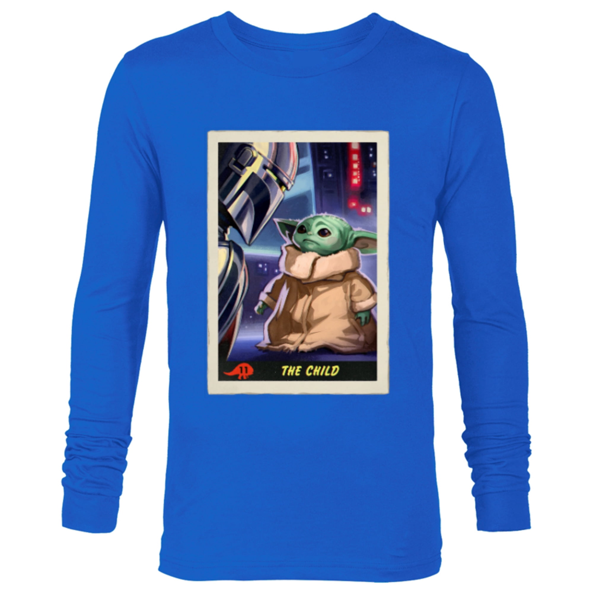 Star Wars The Mandalorian The Child Trading Card - Long Sleeve T-Shirt for  Men - Customized-Navy - Walmart.com