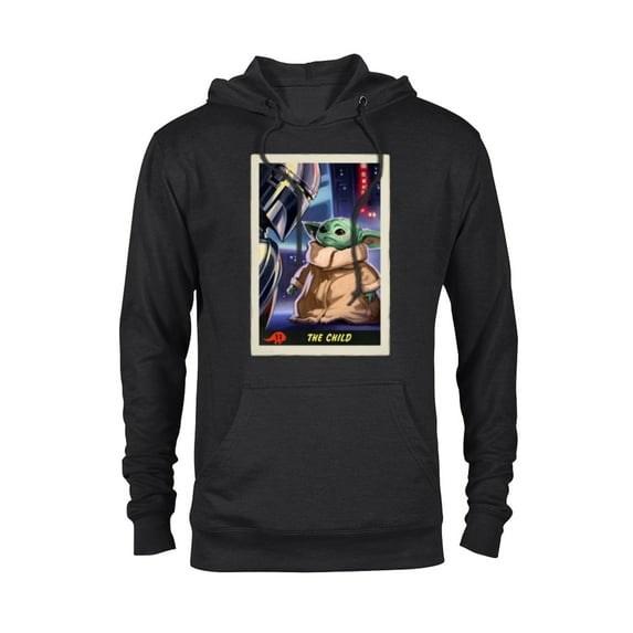 Star Wars The Mandalorian The Child Trading Card - Pullover Hoodie for Adults - Customized-Black