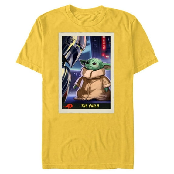 Star Wars The Mandalorian The Child Trading Card - Short Sleeve Blended T-Shirt for Adults - Customized-Yellow