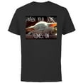 thumbnail image 1 of Star Wars The Mandalorian The Child When Your Song Comes On - Short Sleeve Cotton T-Shirt for Adults - Customized-Black, 1 of 5