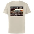 thumbnail image 1 of Star Wars The Mandalorian The Child When Your Song Comes On - Short Sleeve Cotton T-Shirt for Adults - Customized-Natural, 1 of 5