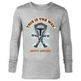 thumbnail image 1 of Star Wars The Mandalorian The Is The Way Galaxy’s Greetings Standard - Long Sleeve T-Shirt for Men – Customized-Athletic Heather, 1 of 5